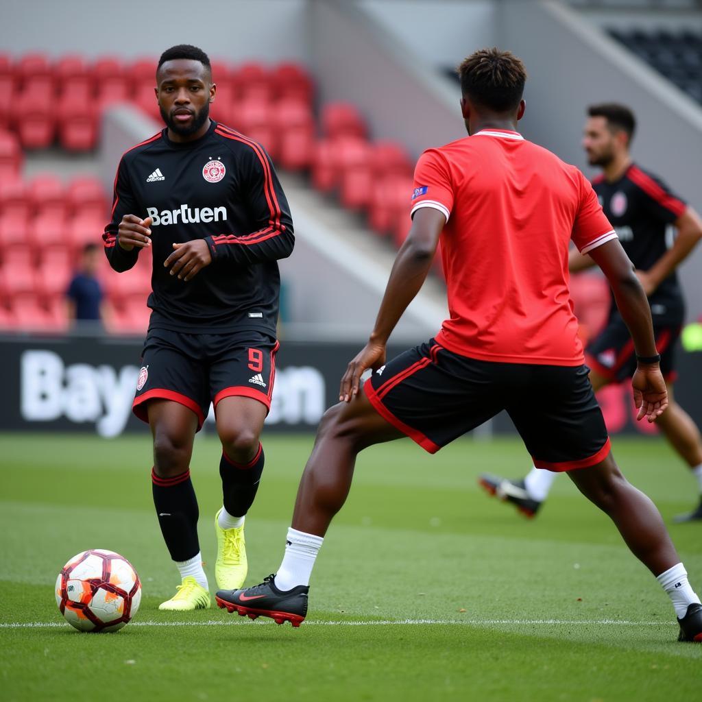 Bayer Leverkusen trainiert für die Bundesliga Saison.