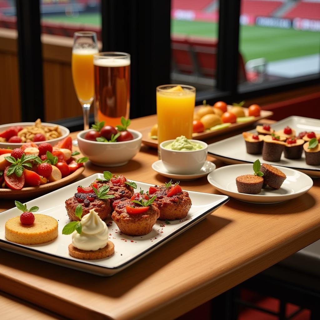 Vielfältiges Catering-Angebot in der Bayer Leverkusen VIP Lounge