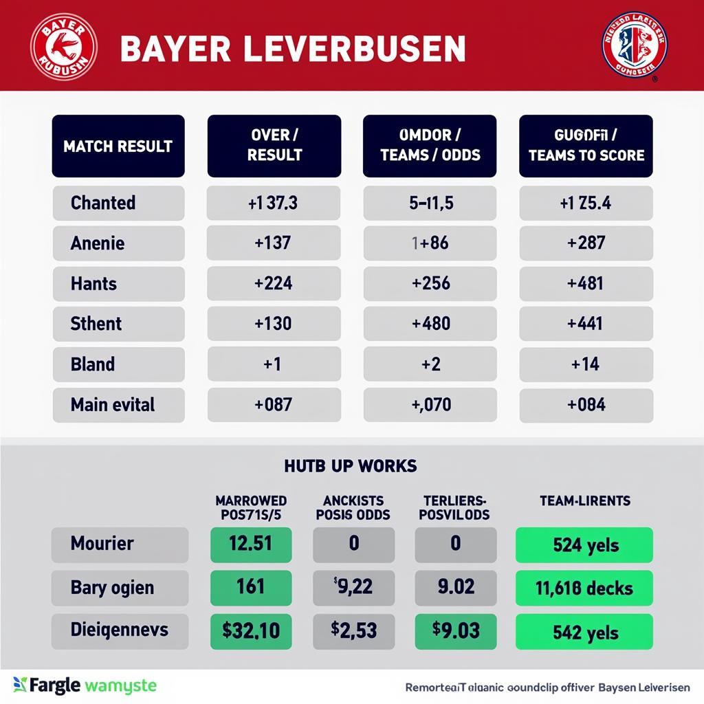 Bayer Leverkusen Wetten Grundlagen:  Eine Übersicht über die wichtigsten Wettarten und Quoten.