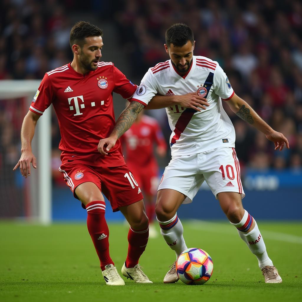 Spielerduell Bayern gegen Leverkusen