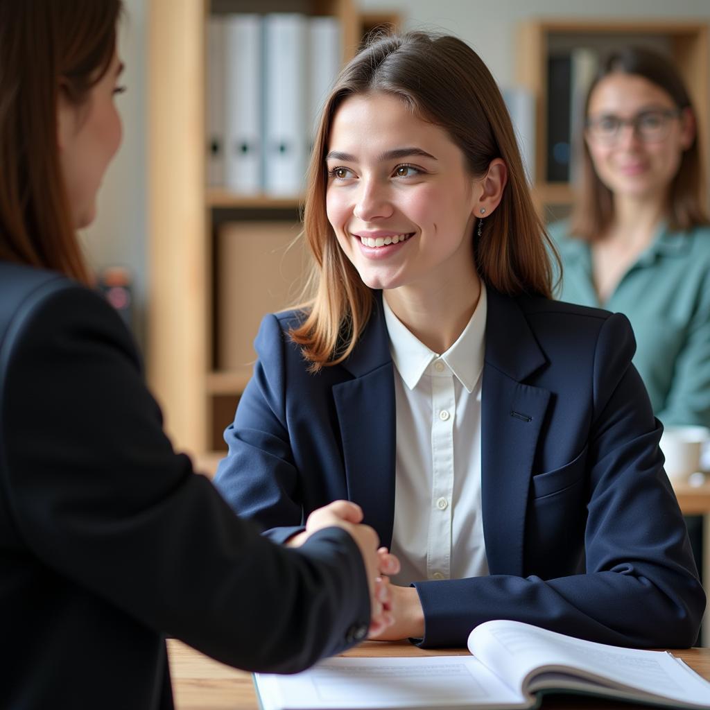 Bewerbungsgespräch für eine Ausbildung in Leverkusen