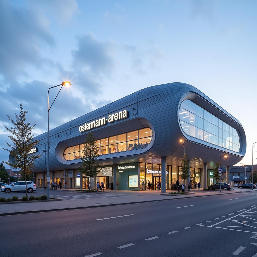 Die Ostermann-Arena an der Bismarckstraße in Leverkusen.