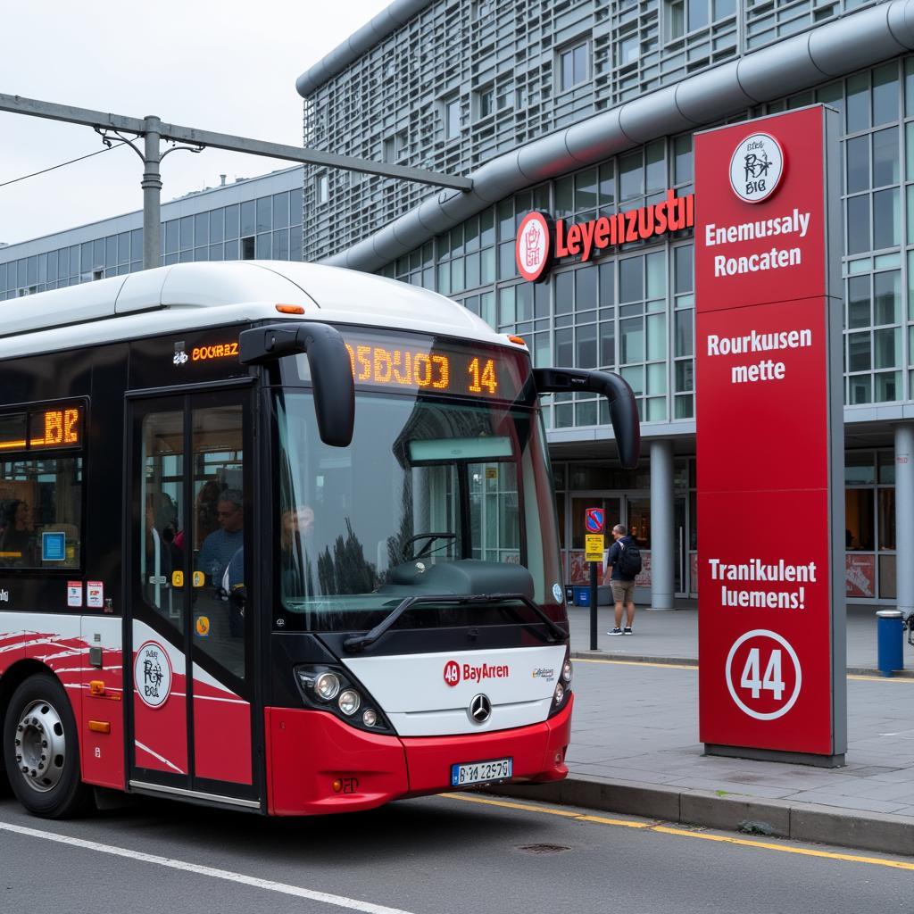 Bus zur BayArena vom Bahnhof Leverkusen Mitte