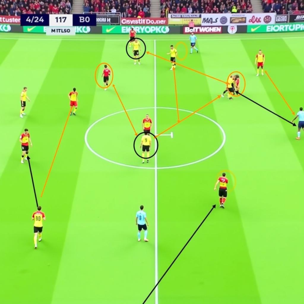 Taktische Aufstellung von BVB und Bayer Leverkusen