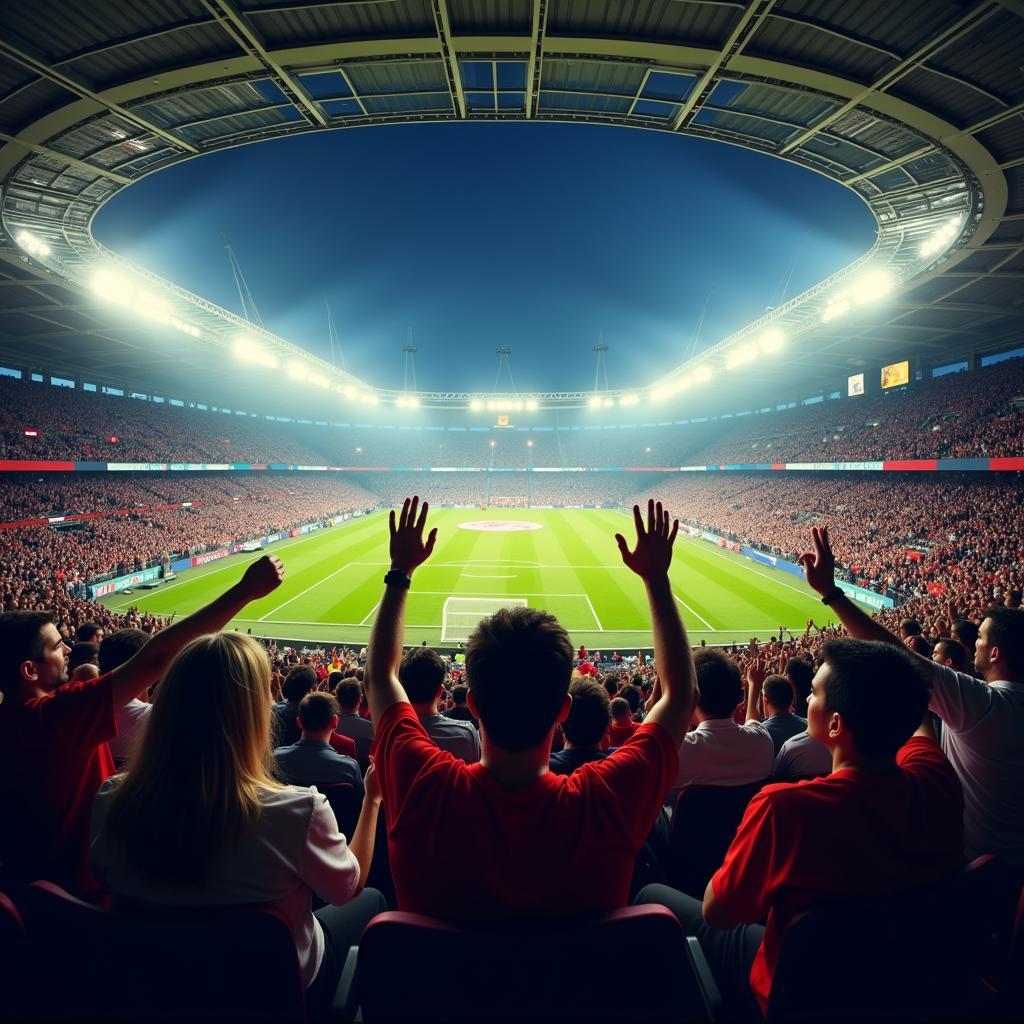 BVB Leverkusen Fans im Stadion