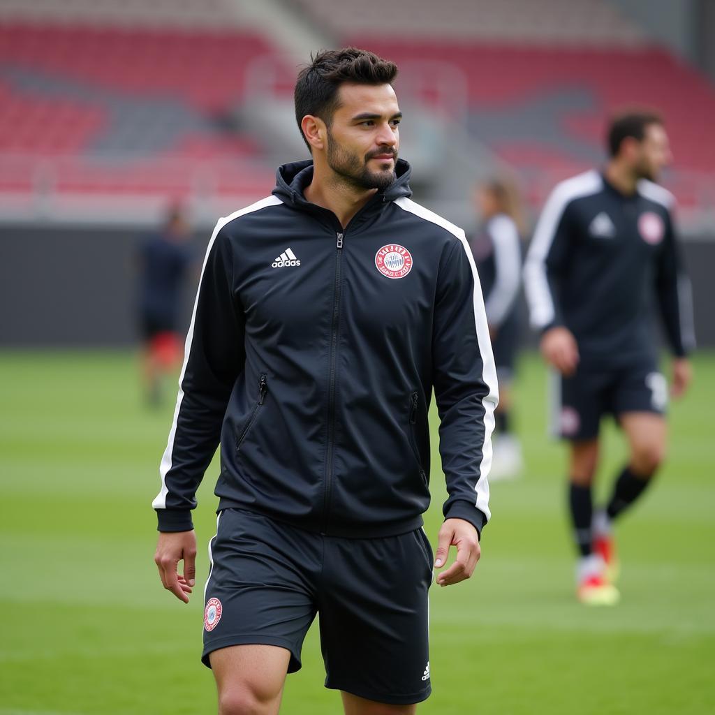 Chicharito im Training mit Bayer Leverkusen