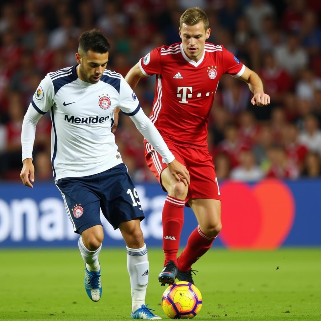 Chicharito und Lars Bender im Bayer Leverkusen Trikot 2015/16