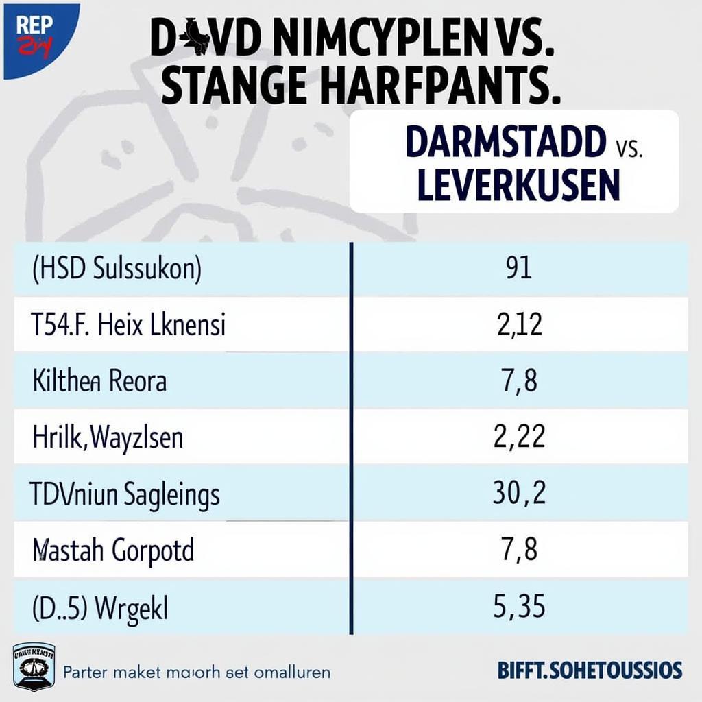 Spielervergleich Darmstadt gegen Leverkusen