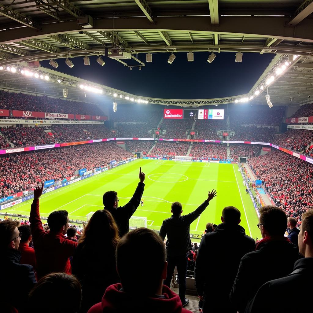 Stadionatmosphäre Darmstadt gegen Leverkusen