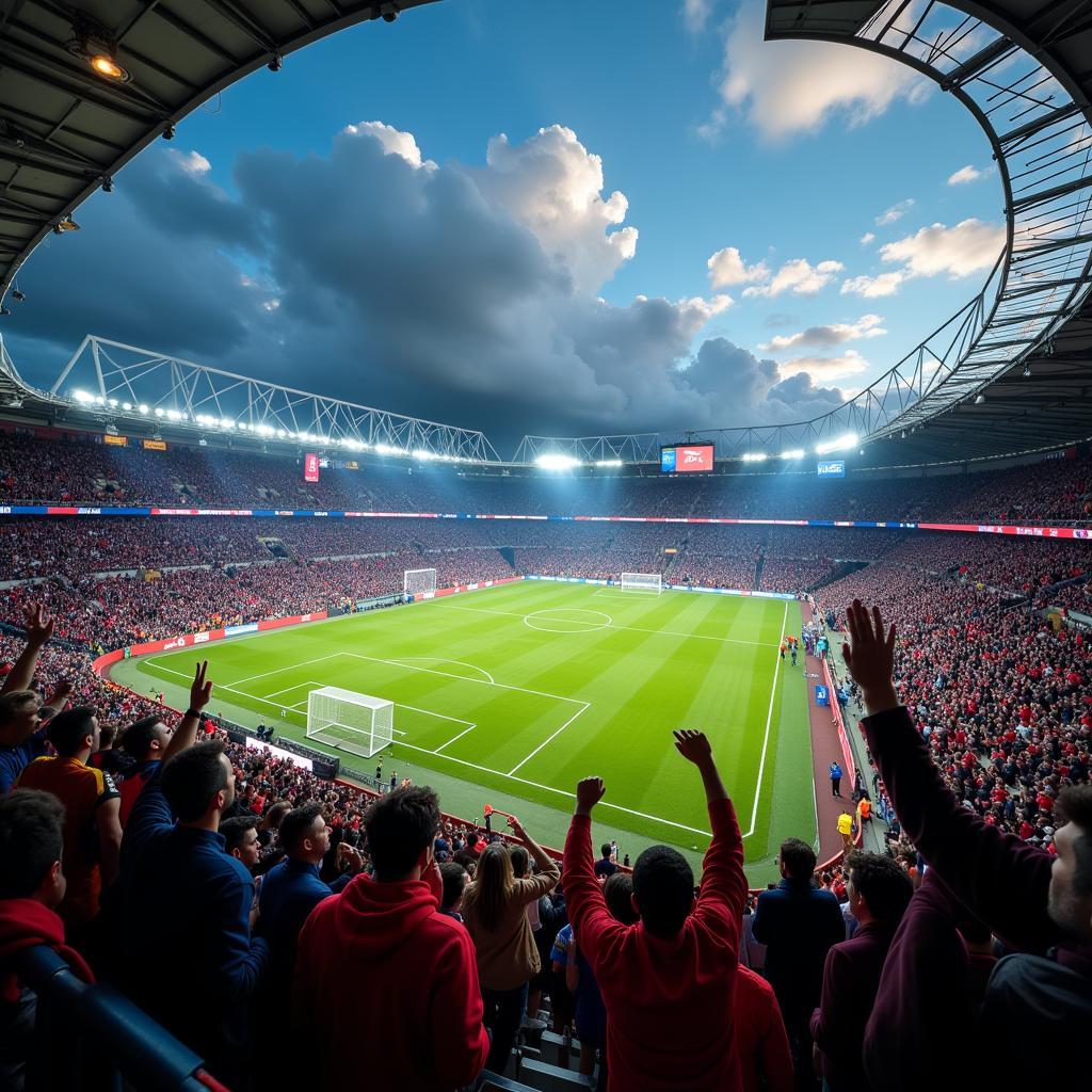 Fans von Eintracht Frankfurt und Leverkusen