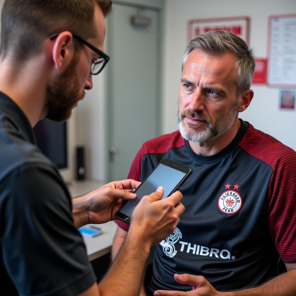 Sportmedizinische Betreuung der Spieler von Bayer 04 Leverkusen durch Eisenbart