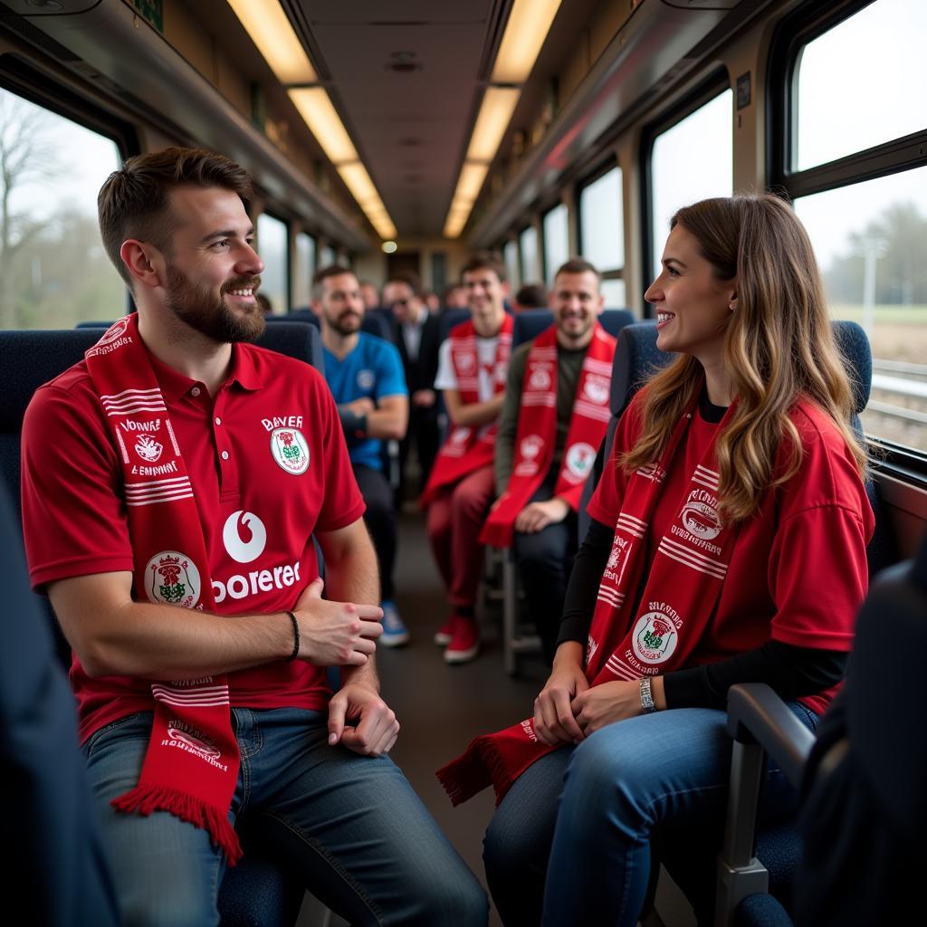 Fans reisen mit dem Zug von Leverkusen nach Bremen