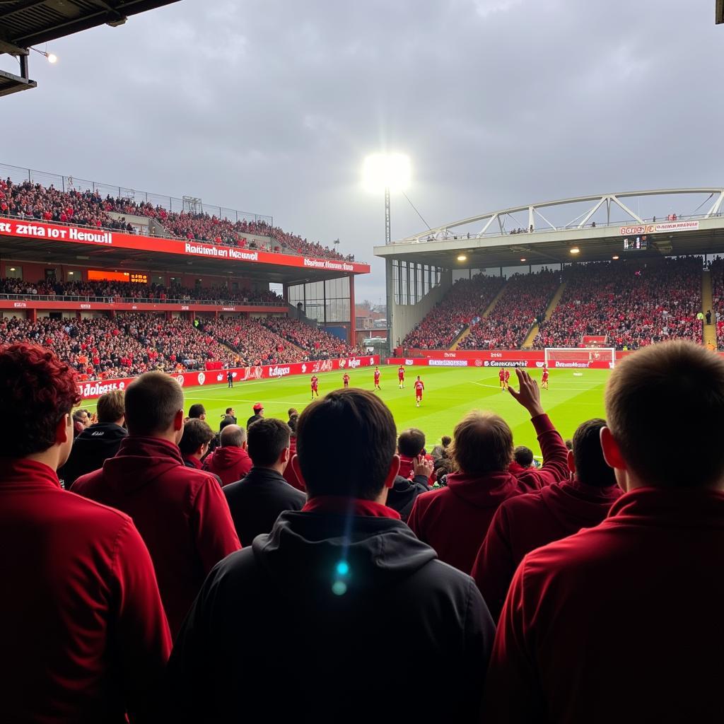 Bayer 04 Fans am Alter Grenzweg 48