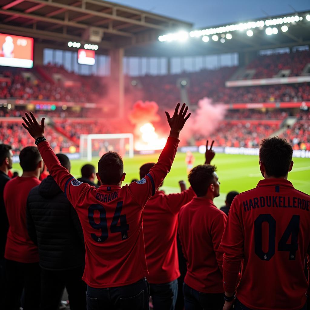 Fans von Bayer 04 Leverkusen: Leidenschaft und Unterstützung