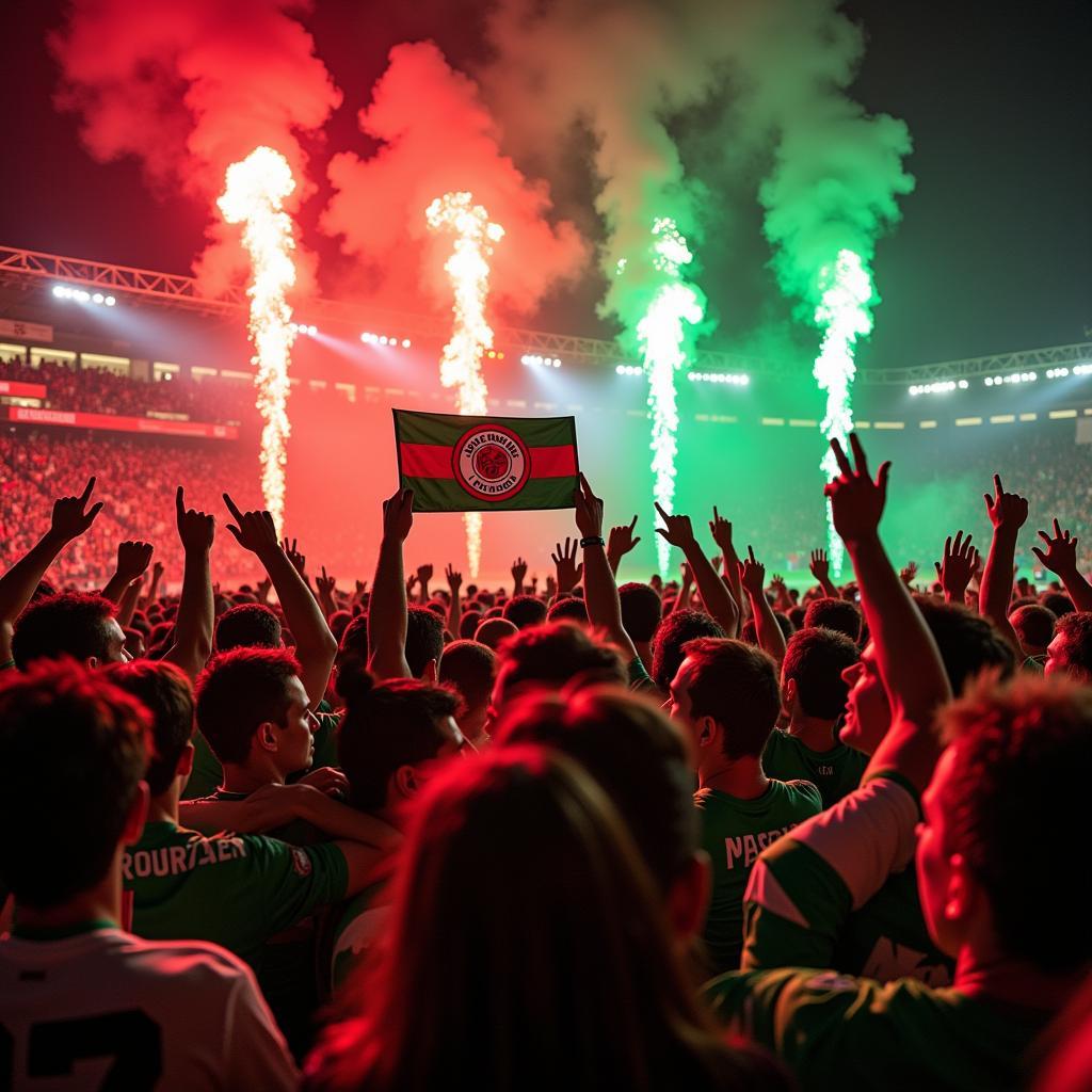 Die Fans von Bayer Leverkusen und Werder Bremen