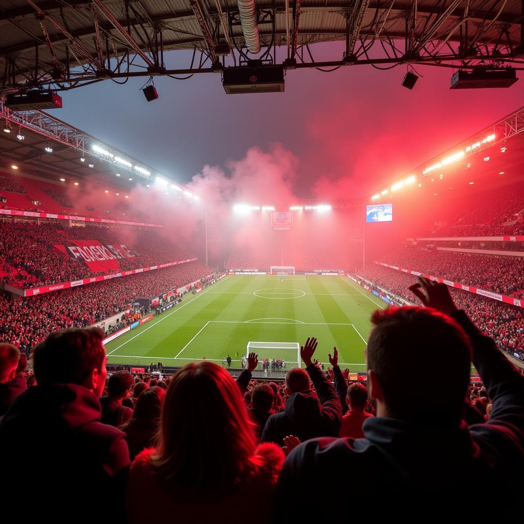 Fans von Kaiserslautern und Leverkusen