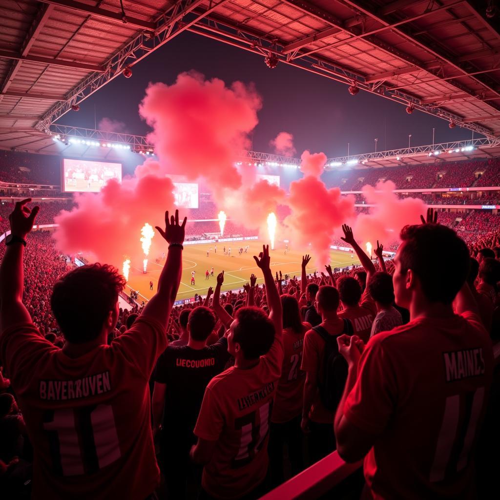 Fans von Bayer Leverkusen und Mainz 05