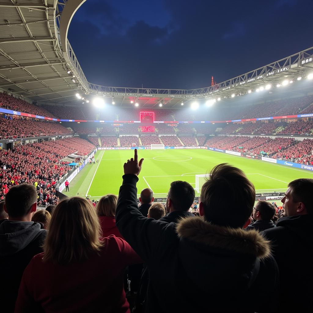 Fans und Stimmung im Stadion beim Spiel FCK gegen Leverkusen