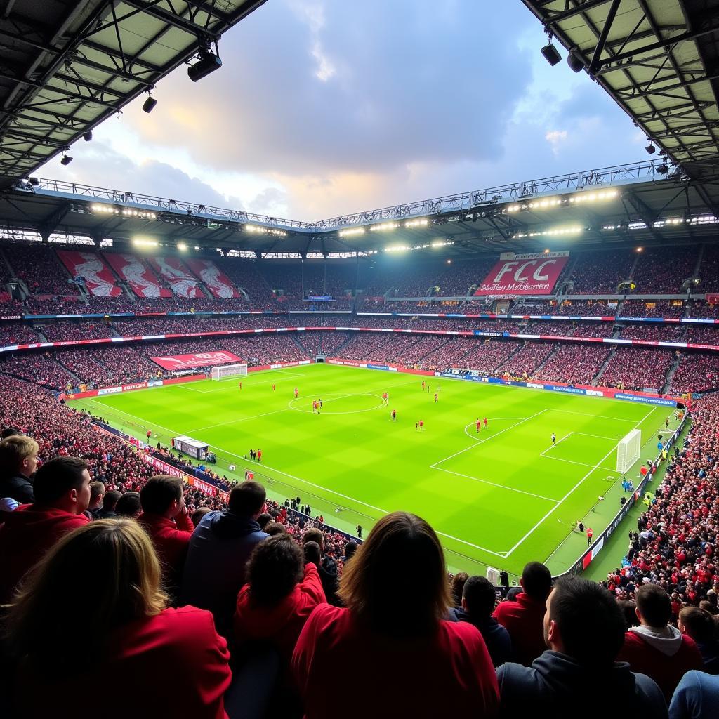 Fans im Stadion beim Spiel FCK vs Leverkusen