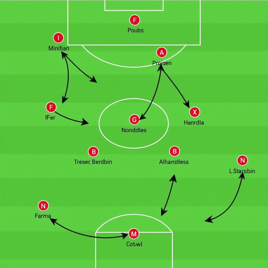 Grafische Darstellung der Formation von Bayer 04 Leverkusen