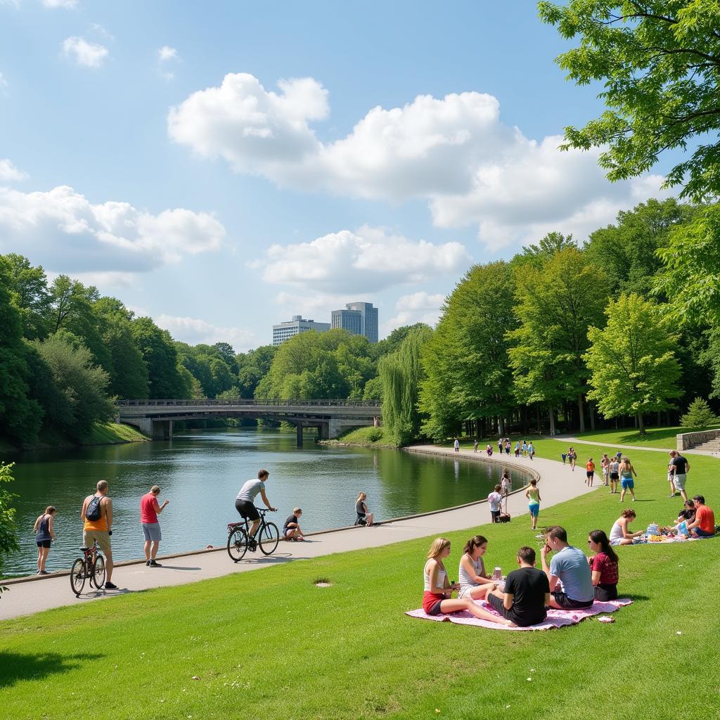 Freizeitaktivitäten in Leverkusen bei Sonnenschein