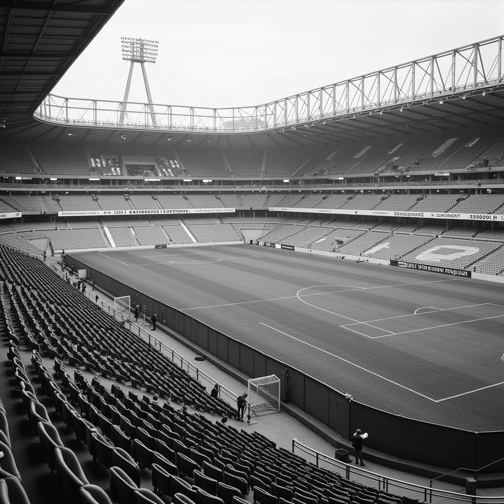 Bayer Leverkusen Stadion in den frühen Jahren