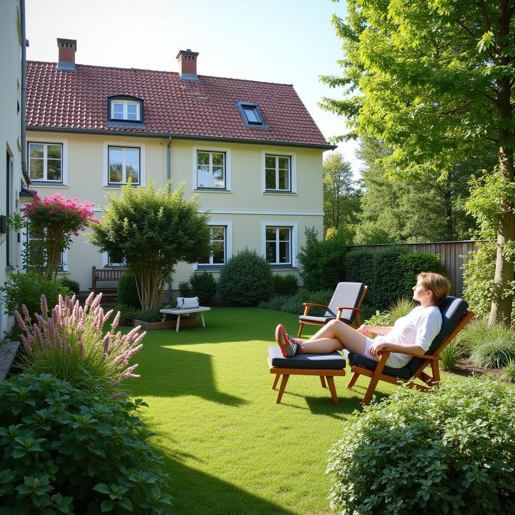 Entspannen im Garten einer 2-Zimmer-Wohnung in Leverkusen Bürrig