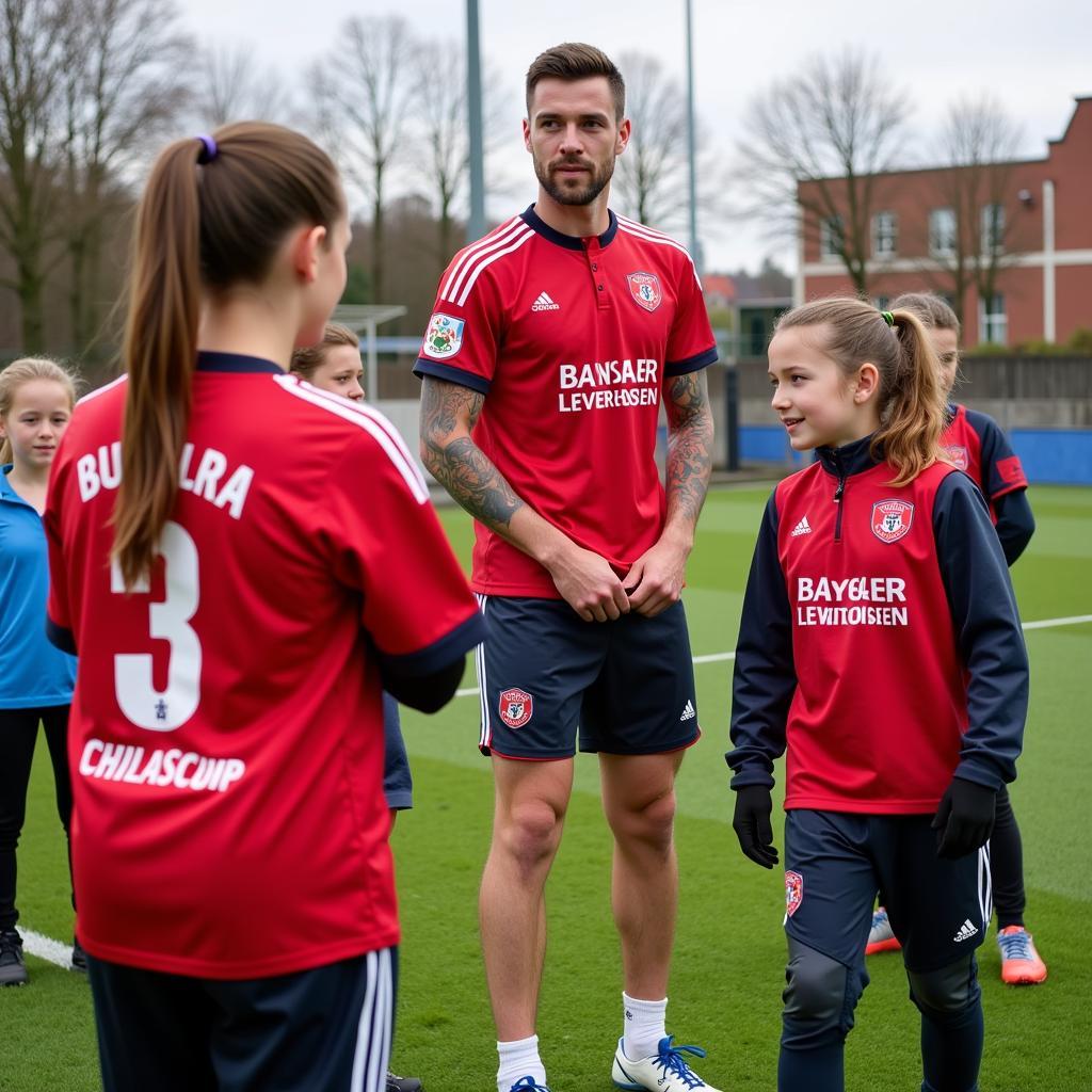 Zusammenarbeit zwischen Bayer 04 Leverkusen und der Gesamtschule Leverkusen Schlebusch Ophovener Straße