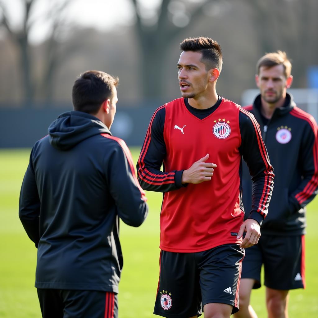 James Rodriguez im Training mit Bayer Leverkusen