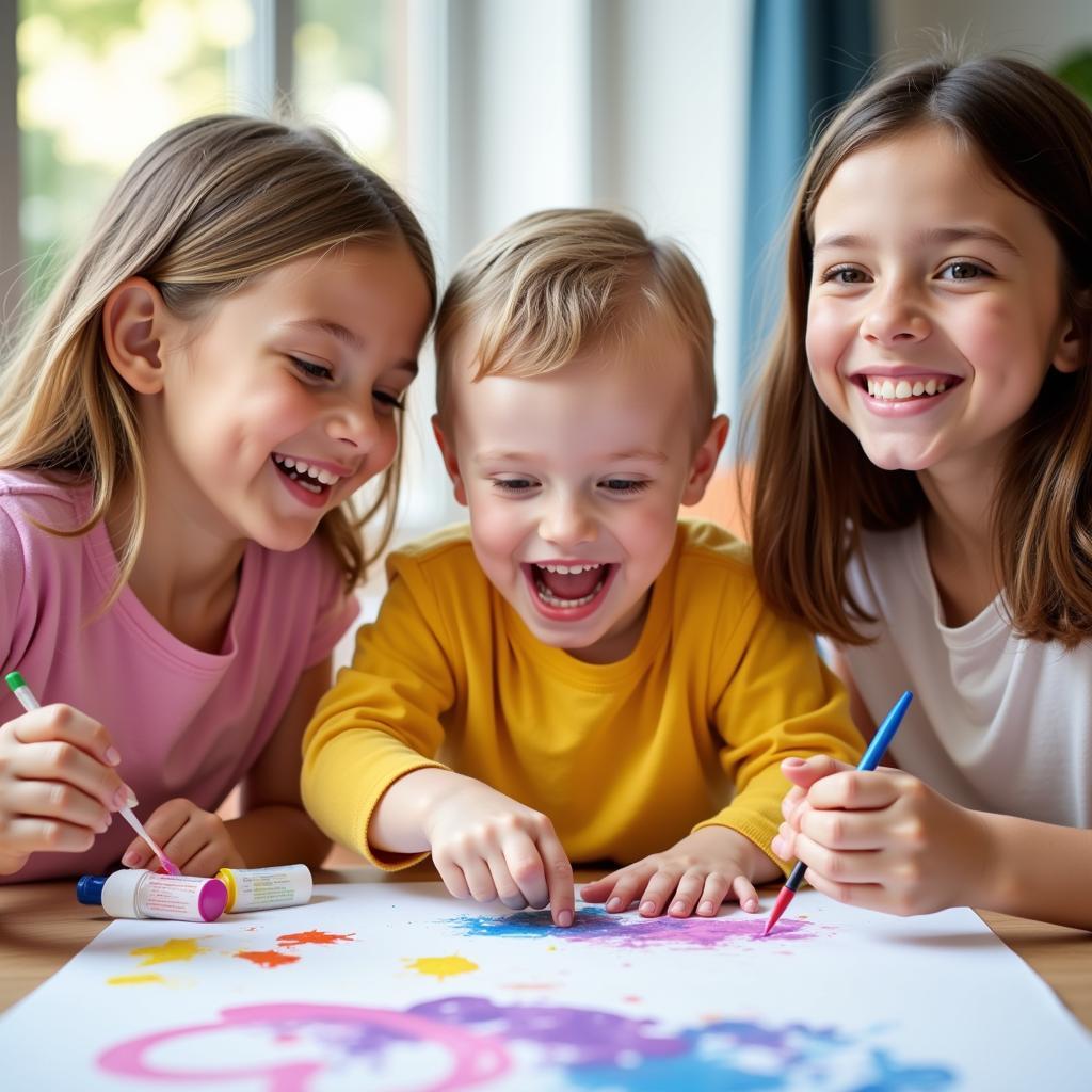 Glückliche Kinder im Kindergarten Leverkusen