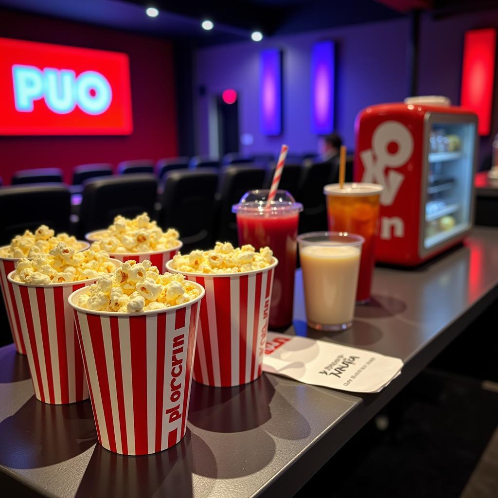 Popcorn und Getränke im Kinopolis Leverkusen.