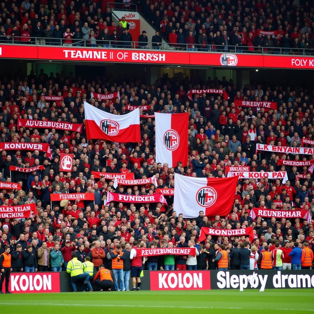 Fans beim Derby: Köln gegen Leverkusen