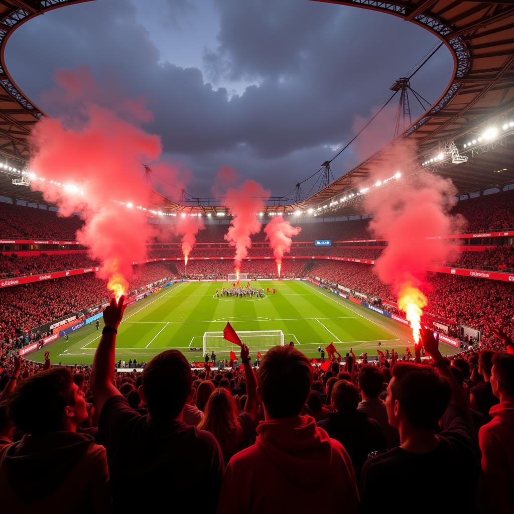 Lebendige Fan-Atmosphäre bei Köln Leverkusen Live