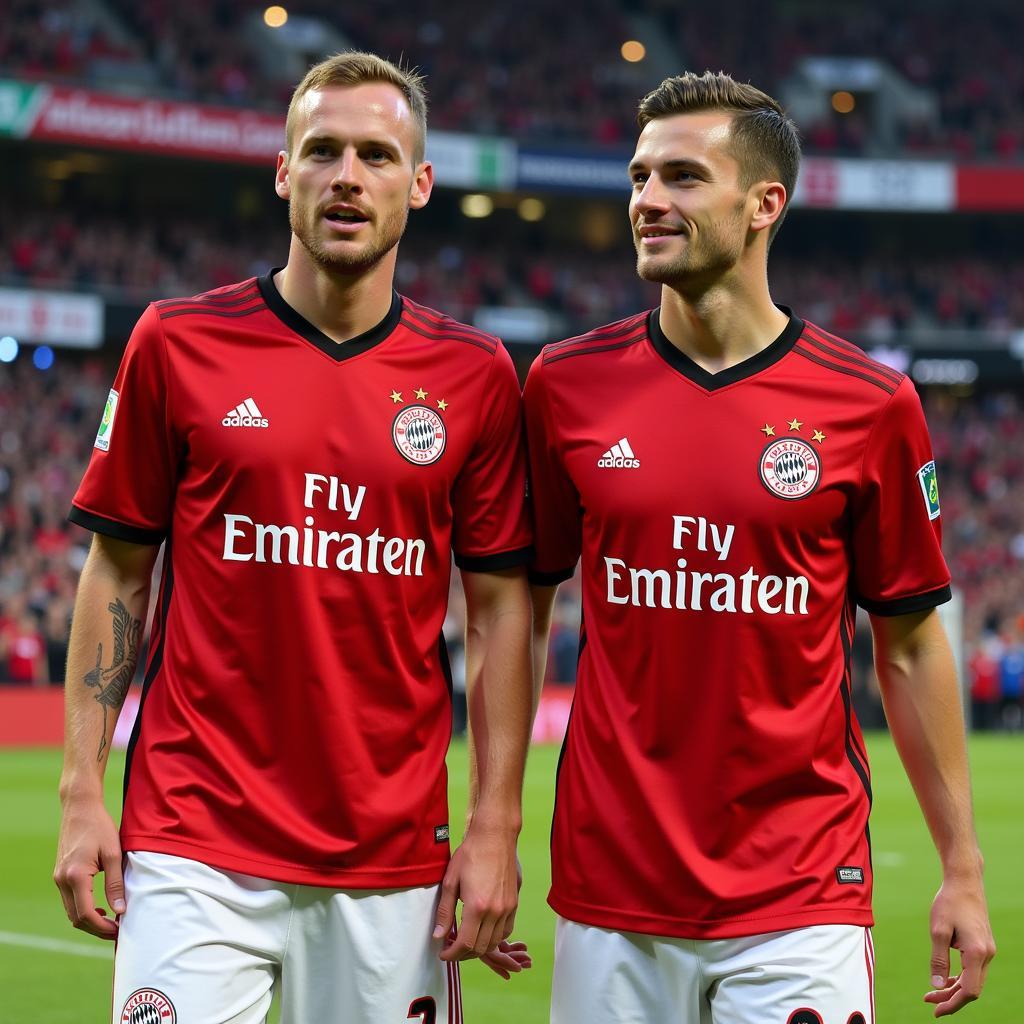 Lars und Sven Bender im Bayer Leverkusen Trikot