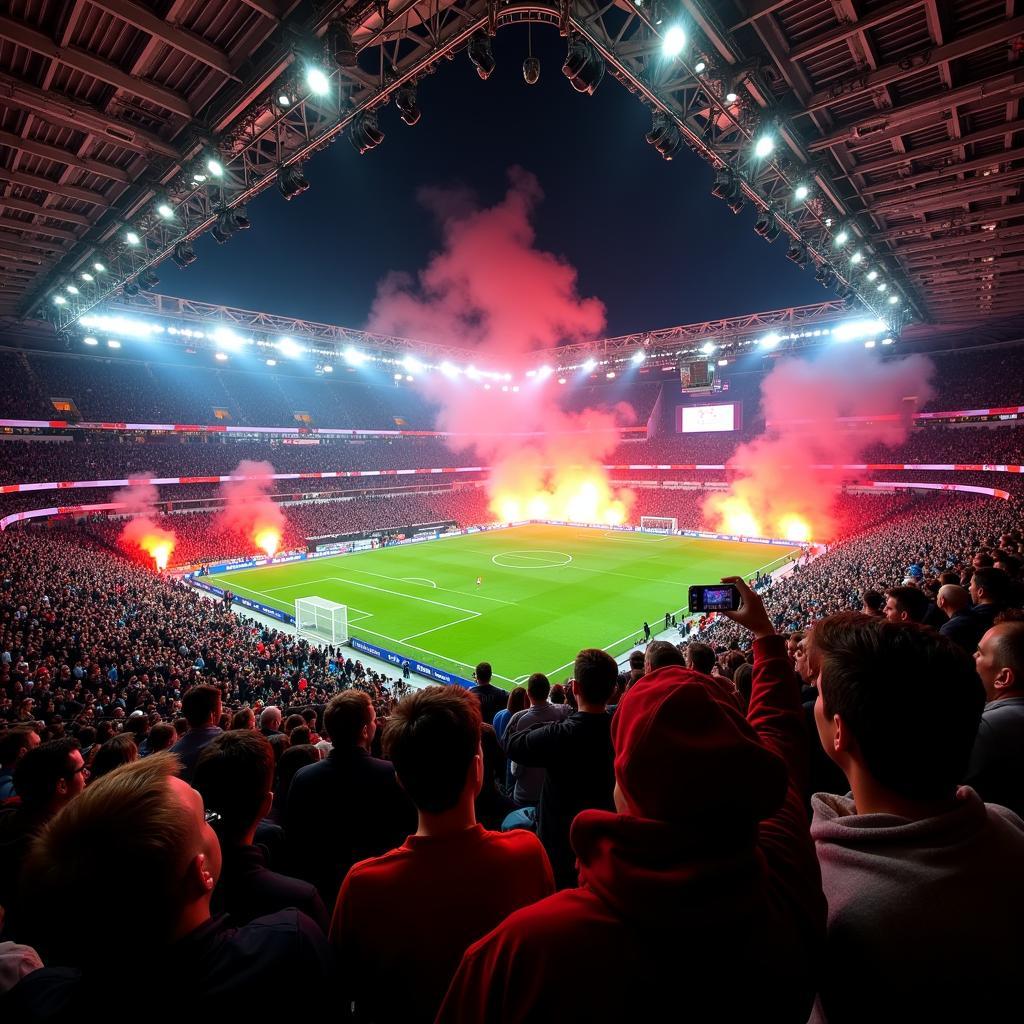 Leverkusen Bergamo: Stimmung unter den Fans