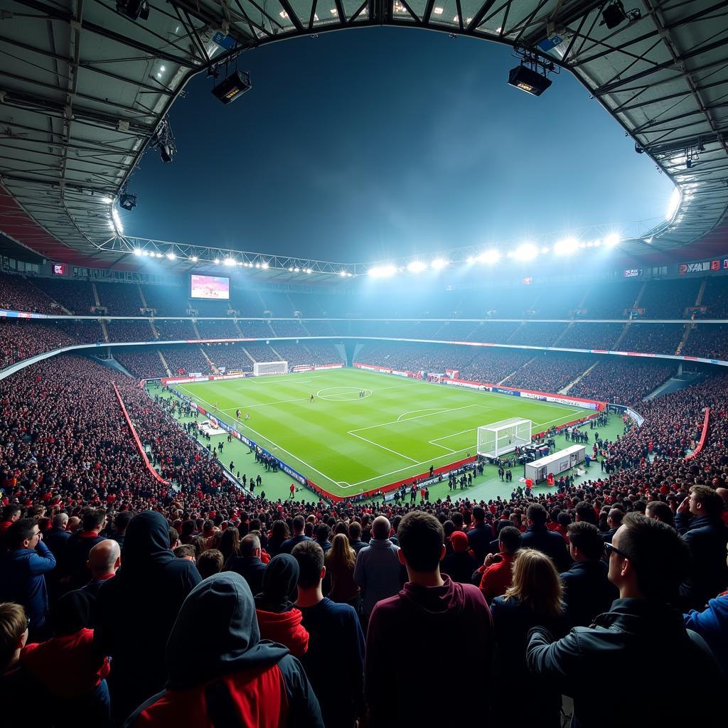 Leverkusen im Gewiss Stadium Bergamo - Atmosphäre