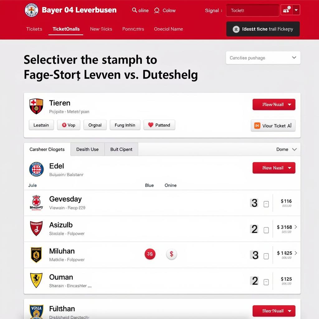 Tickets online kaufen für das Spiel Leverkusen gegen Düsseldorf