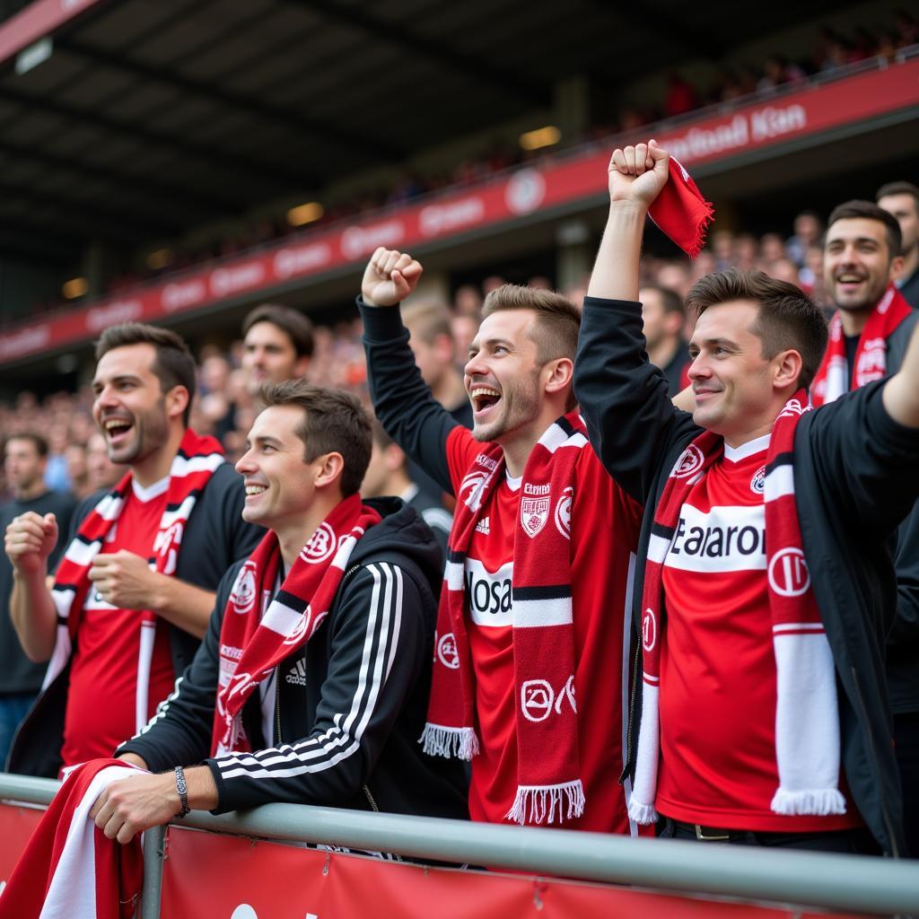 Leverkusen Fans beim Spiel