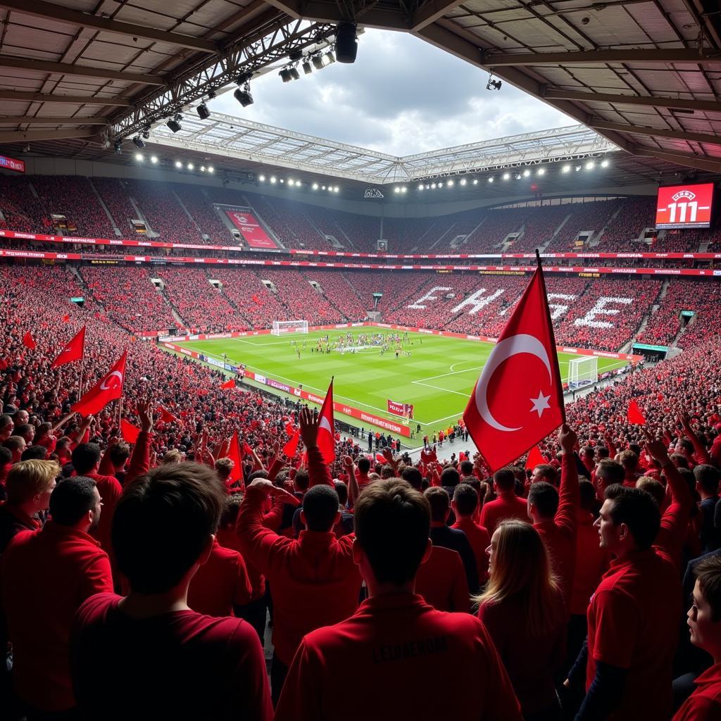 Bayer Leverkusen Fans im Stadion