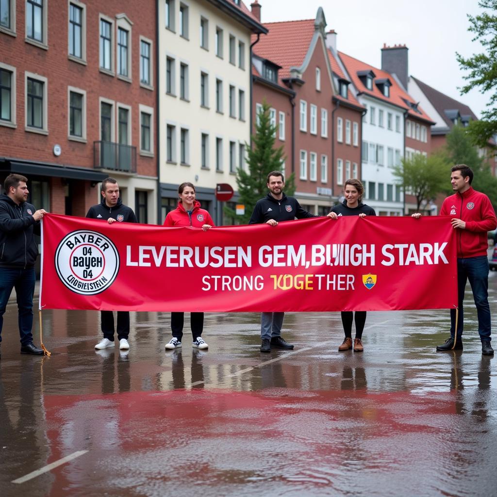 Leverkusen gemeinsam stark nach der Überschwemmung