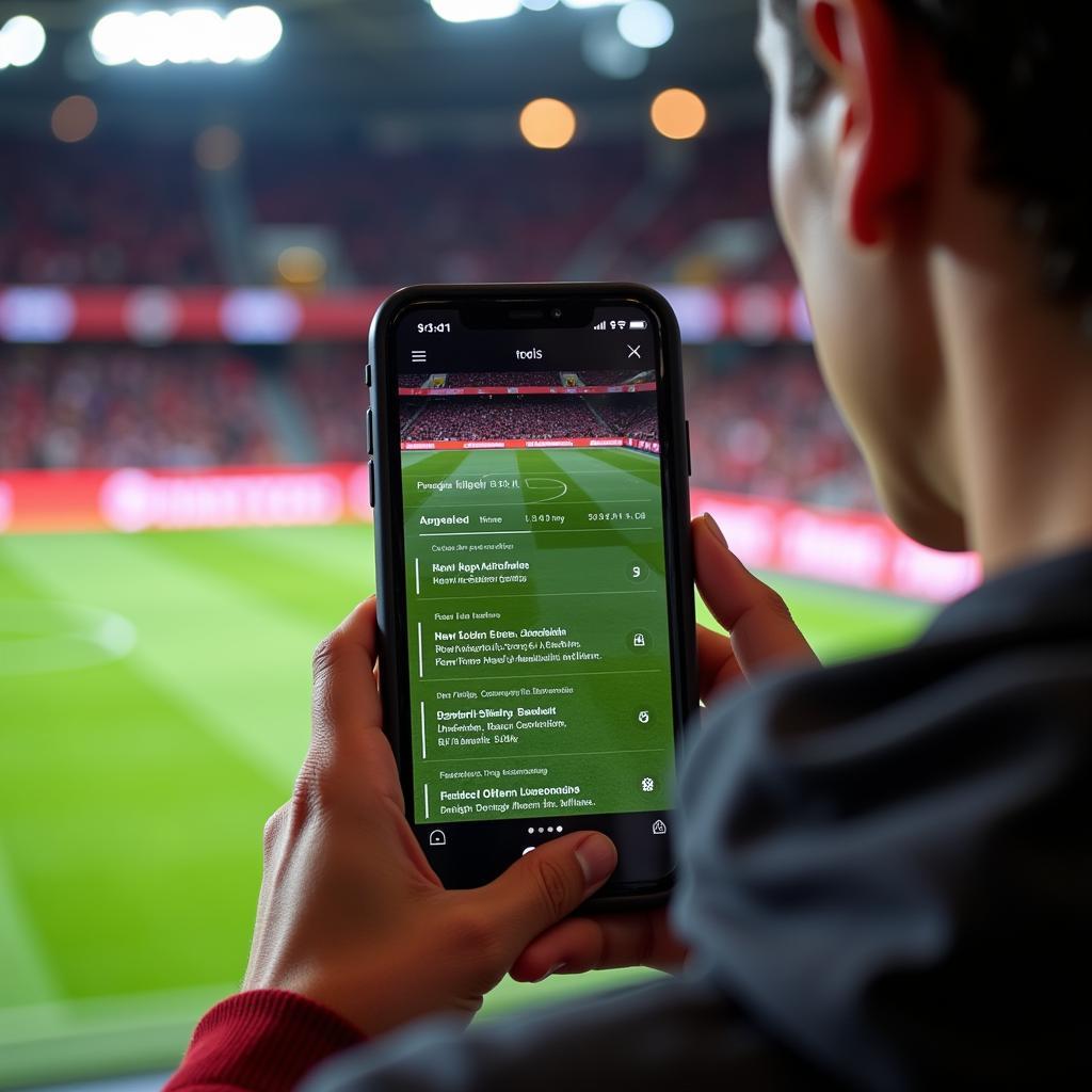 Bayer Leverkusen Liveticker auf dem Smartphone