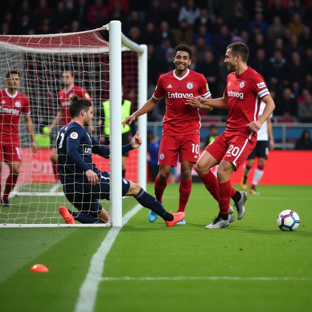 Der entscheidende Siegtreffer von Leverkusen gegen Qarabag