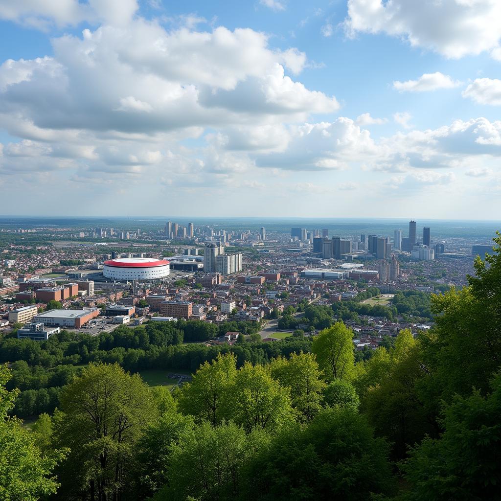 Leverkusen Stadtansicht am Sonnenhang