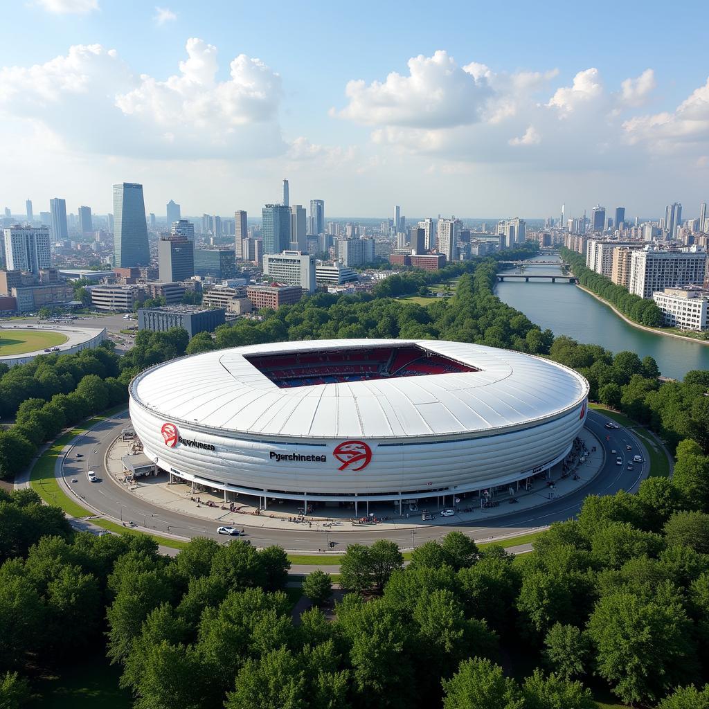 Leverkusen Stadtbild mit BayArena