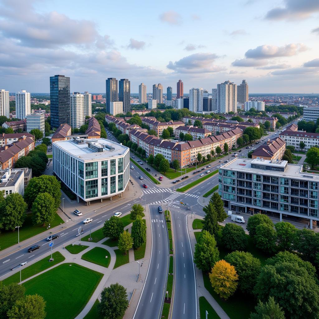 Leverkusen Wiesdorf Stadtbild