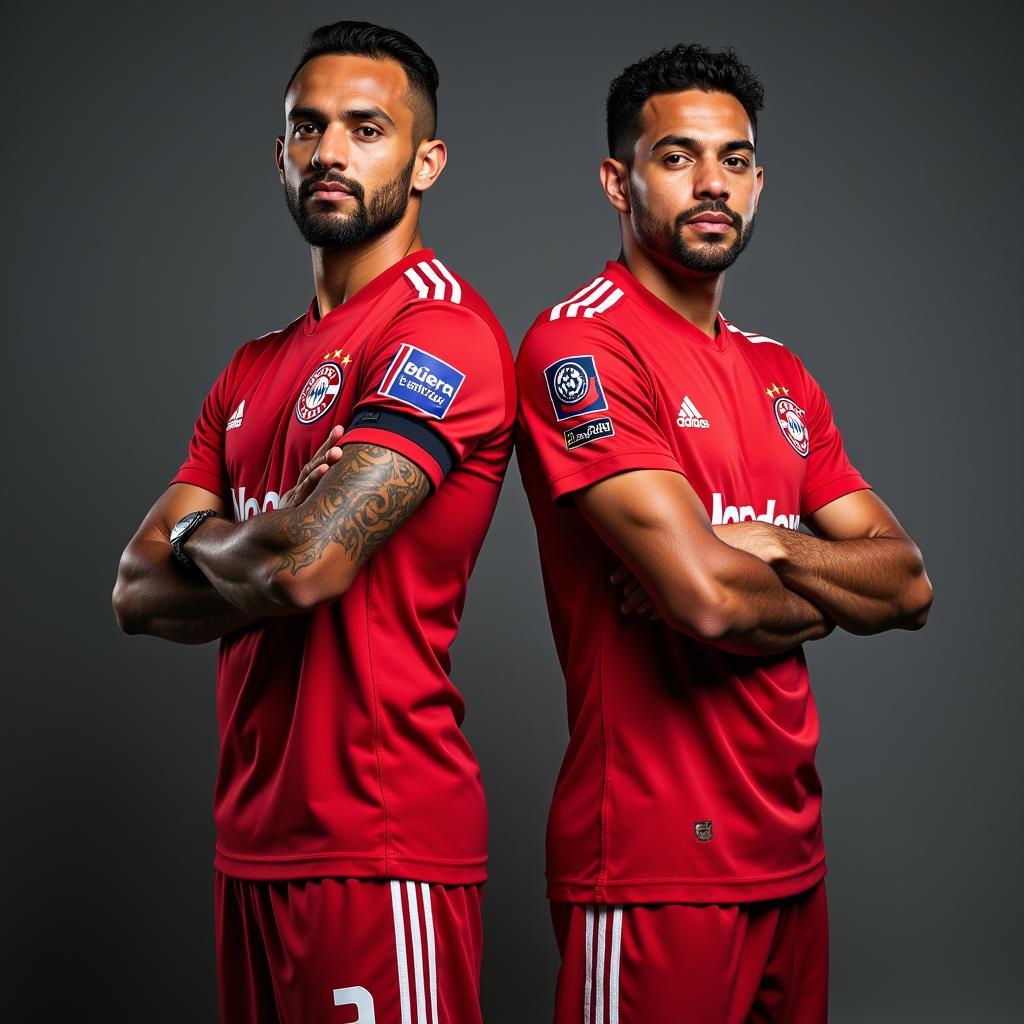 Lúcio und Juan in der Abwehr von Bayer Leverkusen