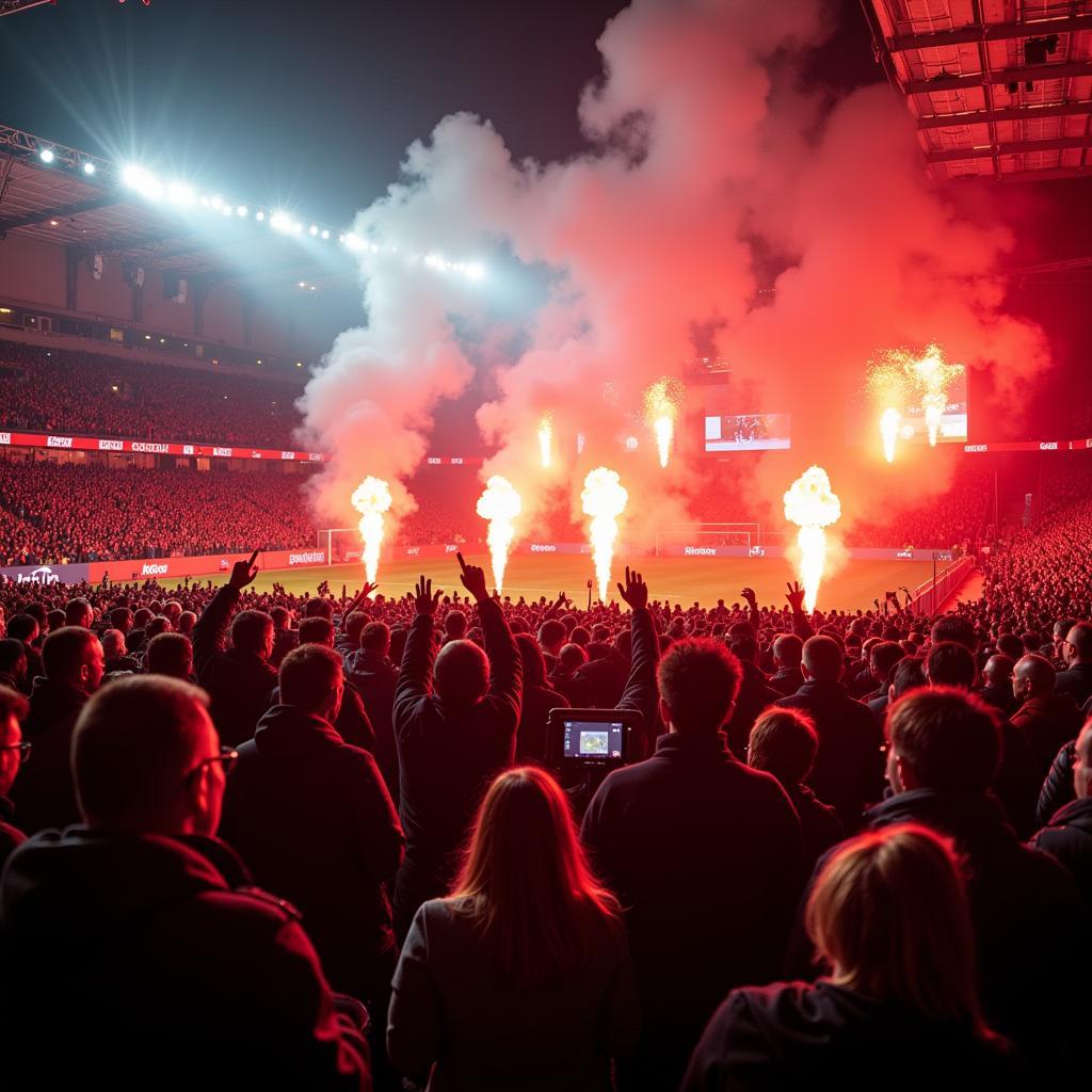 Fan-Atmosphäre bei Nürnberg gegen Leverkusen