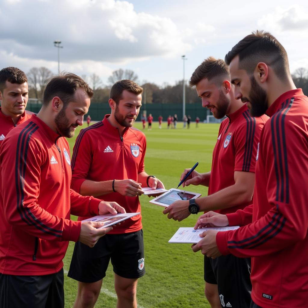 Spieler beim öffentlichen Training