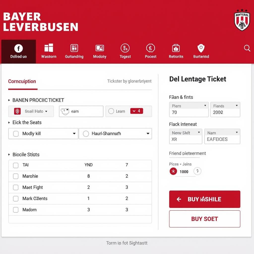 Online Ticketkauf auf der Webseite von Bayer Leverkusen