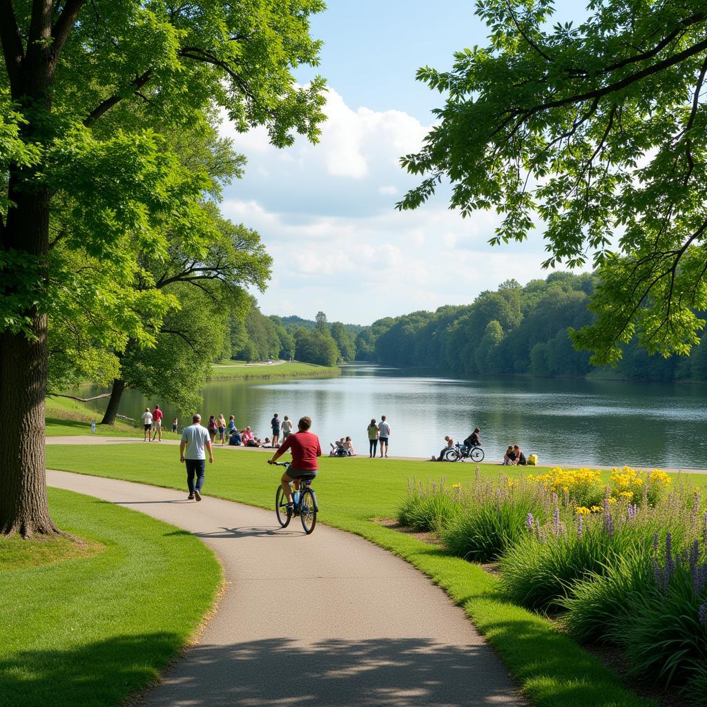 Rheinpark Leverkusen Erholung